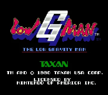 Low G Man - The Low Gravity Man (USA) screen shot title